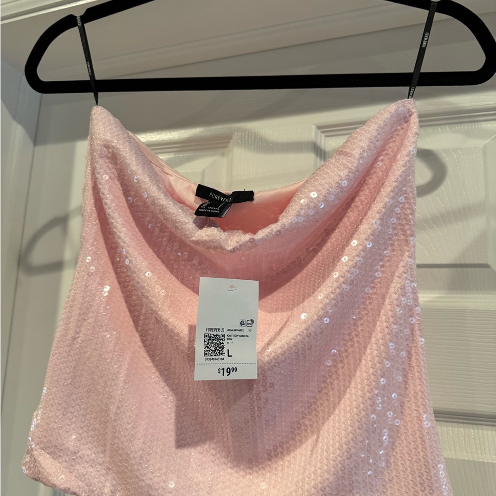 Forever 21 Pink Sequin Tank Top
